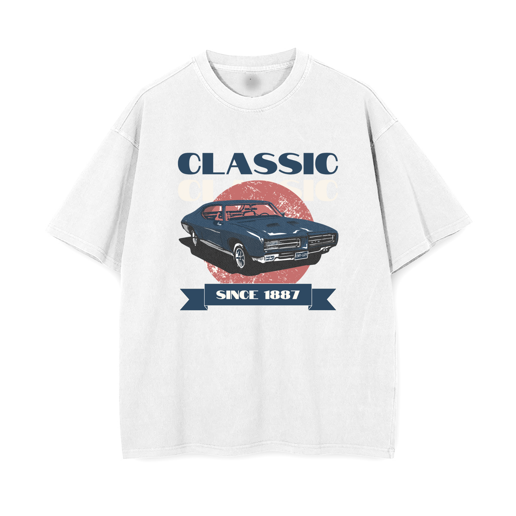 Classic Car : Unisex Oversized T-Shirt Drop Shoulder