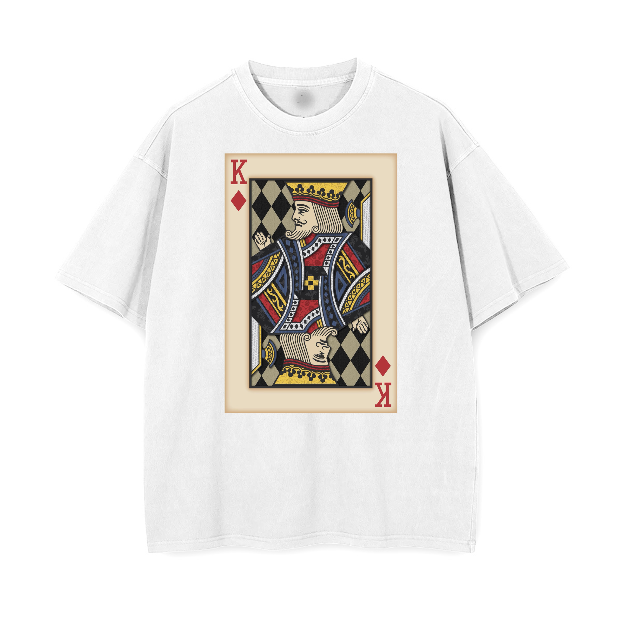 King Card : Unisex Oversized T-Shirt Drop Shoulder